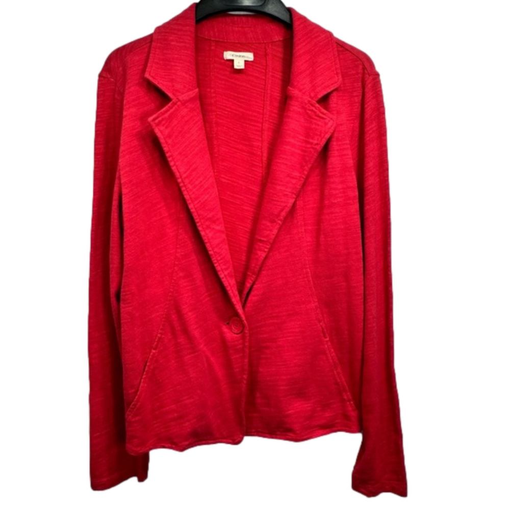 Caslon Red Knit Blazer Jacket